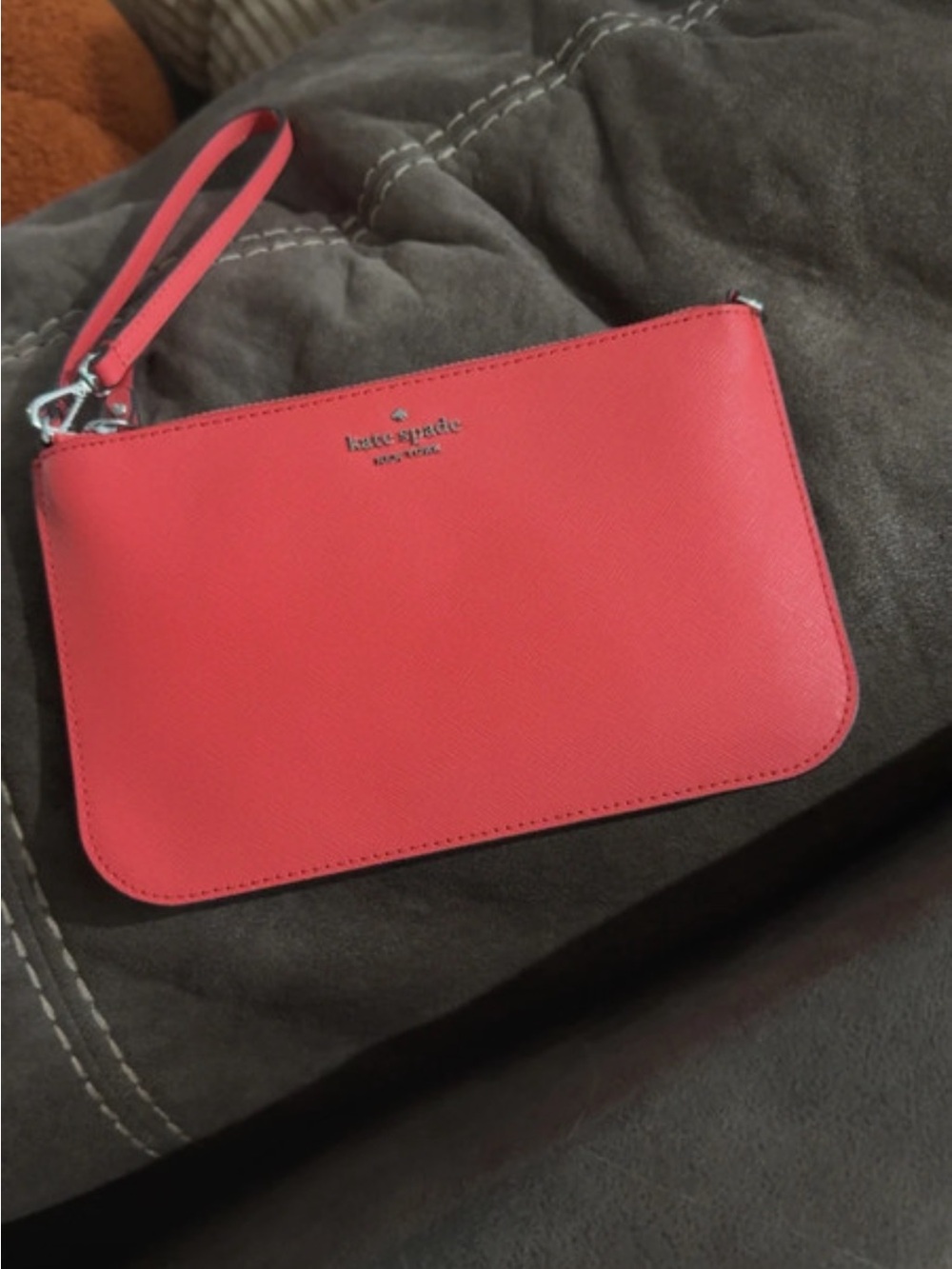 Kate Spade Staci Medium Zip Wristlet Coral